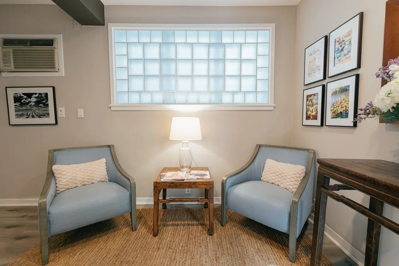 Waiting area of Dr. Mike Mah's Century City office.